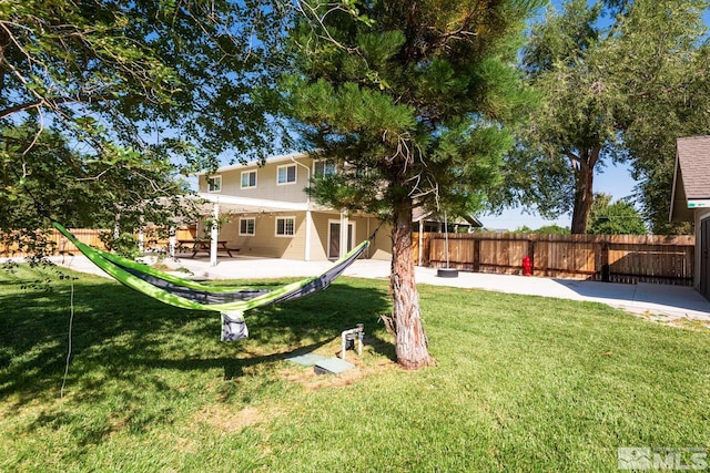 view of yard featuring a patio area