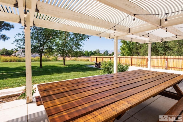 view of patio / terrace with a pergola