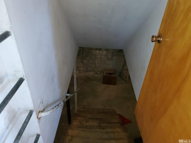 view of staircase