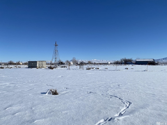 view of snowy yard