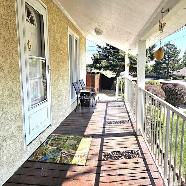 balcony with covered porch