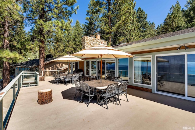 view of patio / terrace featuring outdoor dining space