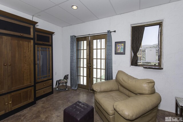 interior space with french doors