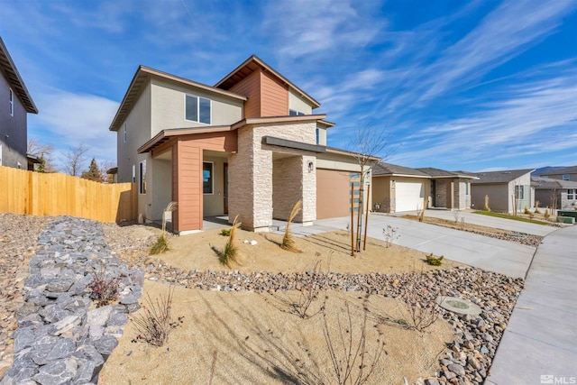 view of front of home featuring a garage