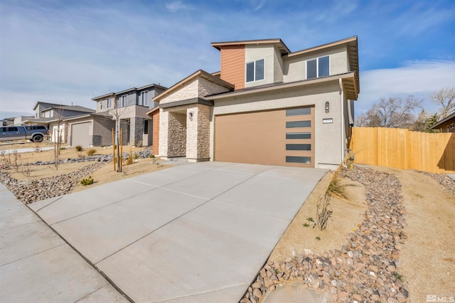 view of front of house featuring a garage