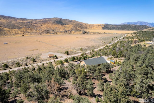 bird's eye view featuring a mountain view