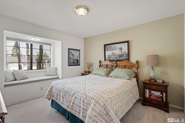 bedroom featuring carpet