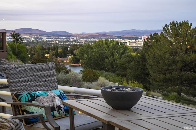 property view of mountains with a water view