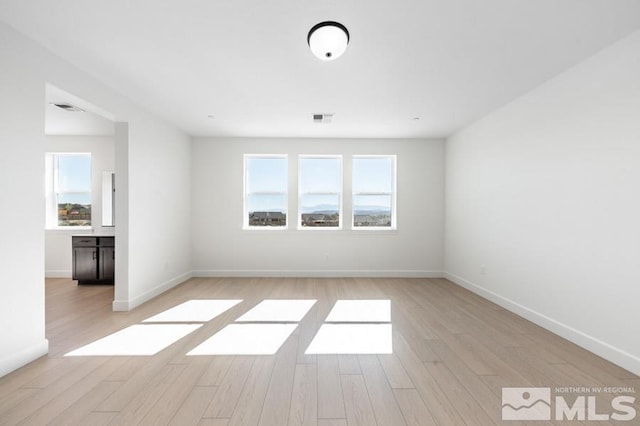 empty room featuring light hardwood / wood-style flooring