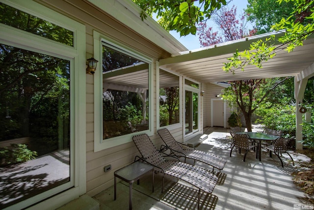 view of sunroom