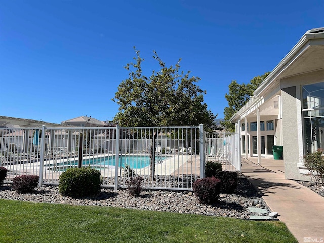 view of pool with a patio area