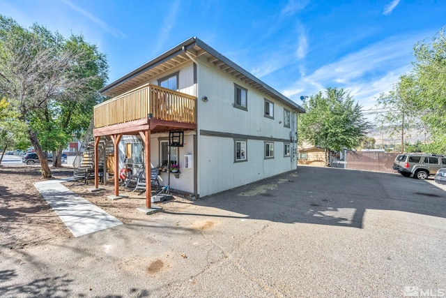 exterior space with a wooden deck