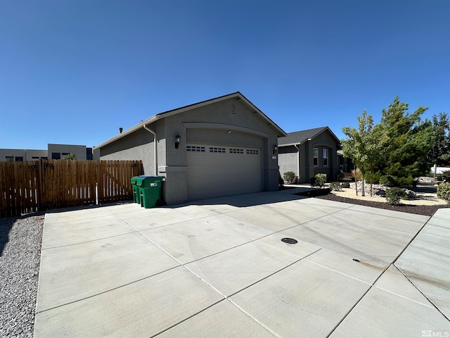 view of front facade with a garage