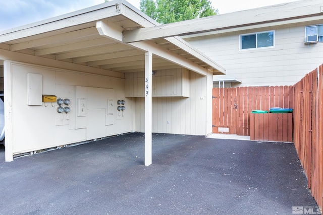 exterior space featuring wood walls