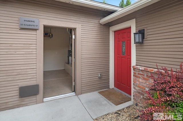 view of doorway to property