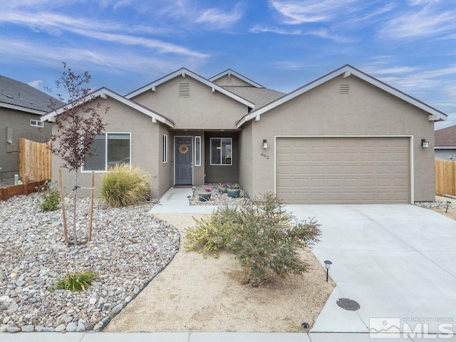 ranch-style house with a garage