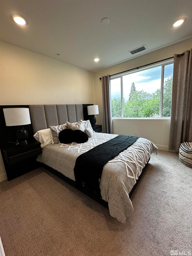 view of carpeted bedroom