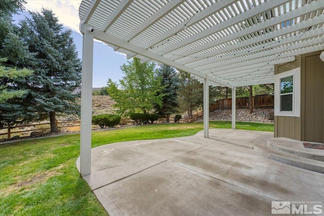 view of patio / terrace with a pergola