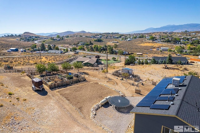 bird's eye view featuring a mountain view