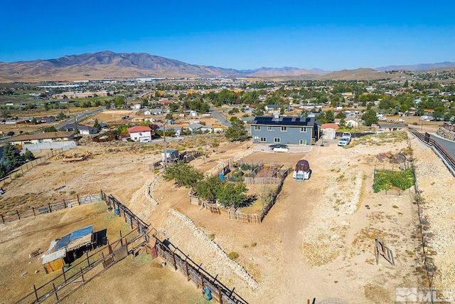 bird's eye view featuring a mountain view