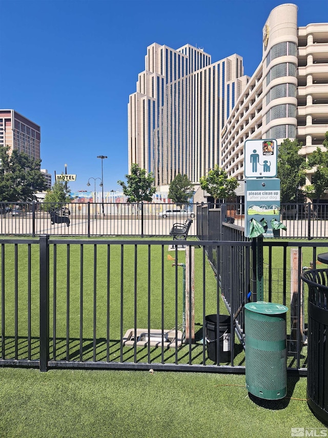 view of yard with central AC unit