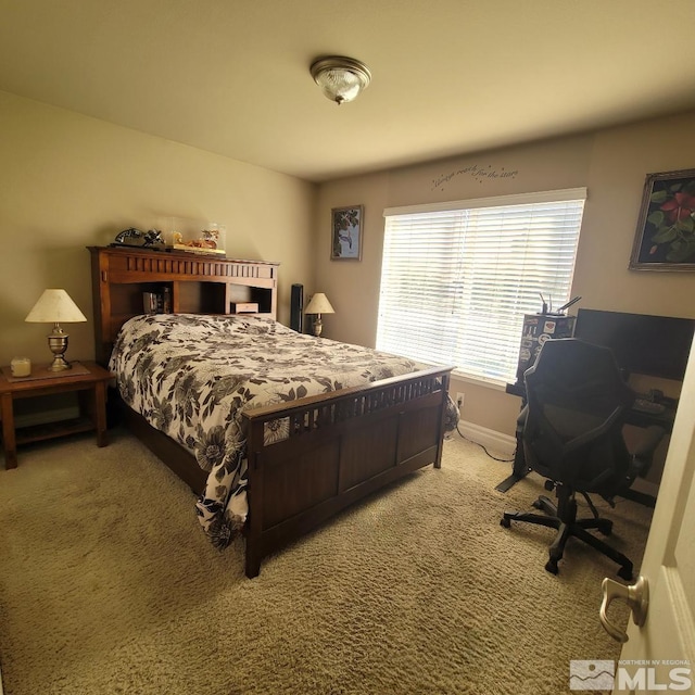 bedroom with carpet flooring