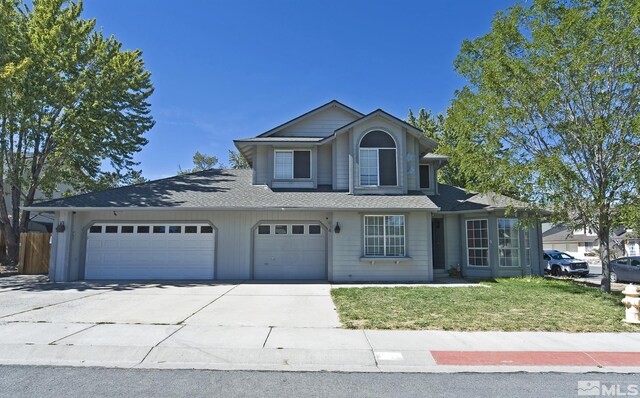 view of front property with a front lawn