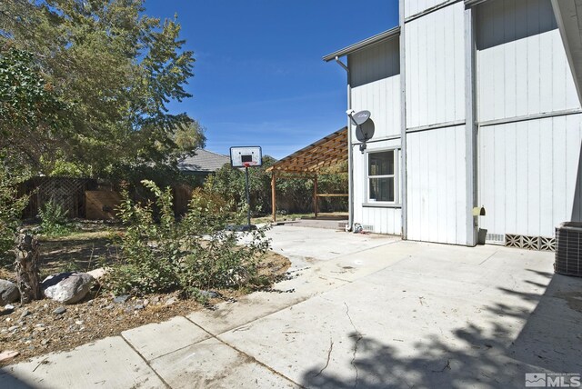 view of patio / terrace with central AC unit