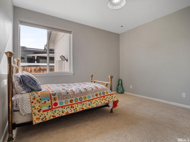 bedroom with carpet floors