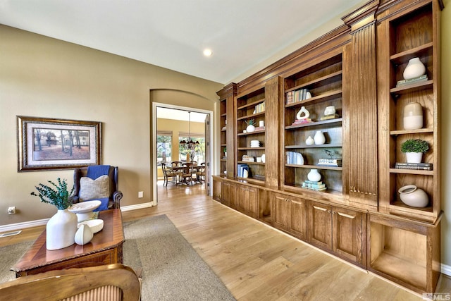 interior space featuring light hardwood / wood-style flooring