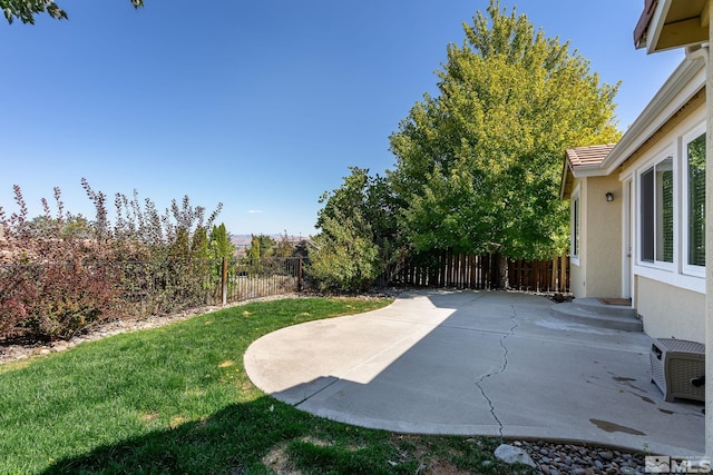 view of yard with a patio