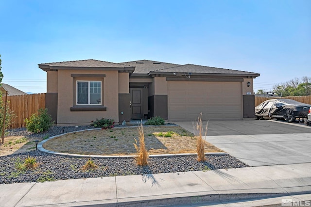 view of front facade with a garage