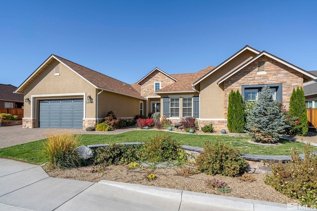 craftsman inspired home with a garage