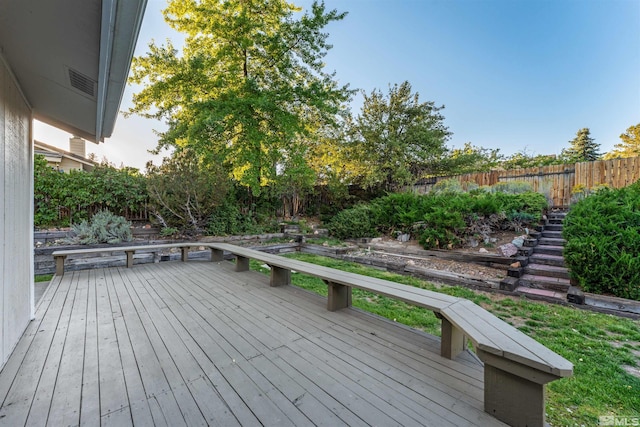 view of wooden deck