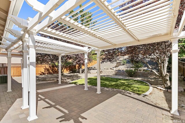 view of patio / terrace with a pergola