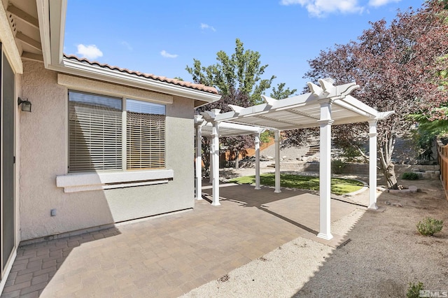 view of patio / terrace with a pergola