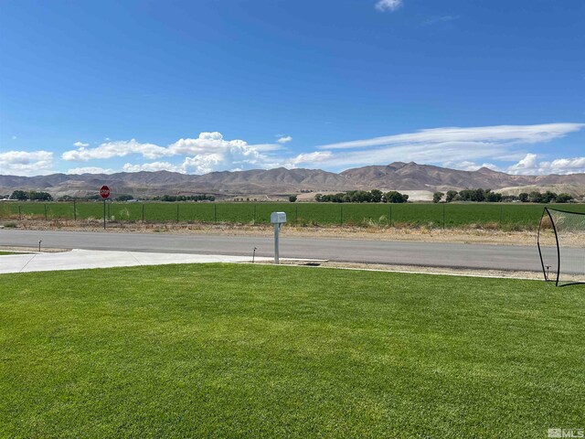 property view of mountains with a rural view