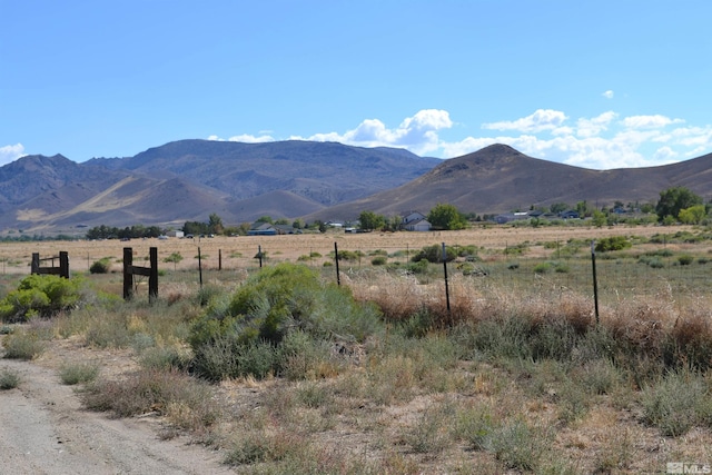 mountain view with a rural view