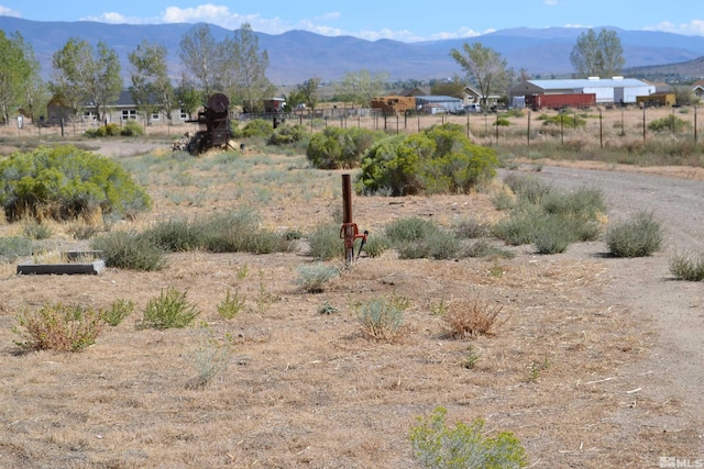 property view of mountains with a rural view