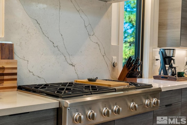 interior details with appliances with stainless steel finishes