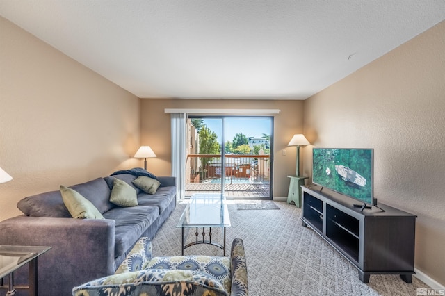 view of carpeted living room