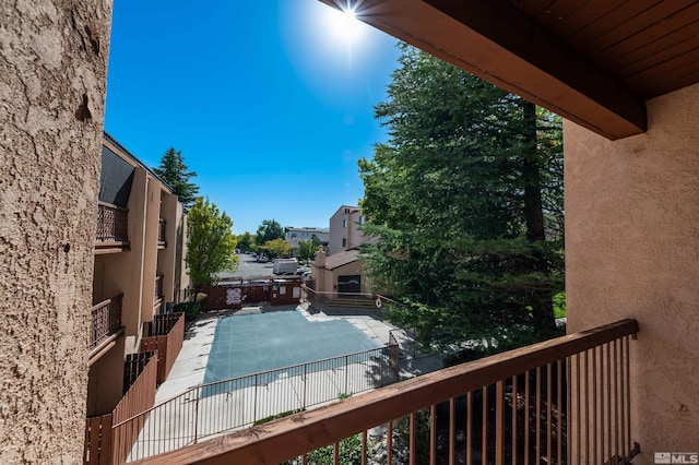 balcony with a patio