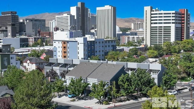 city view with a mountain view