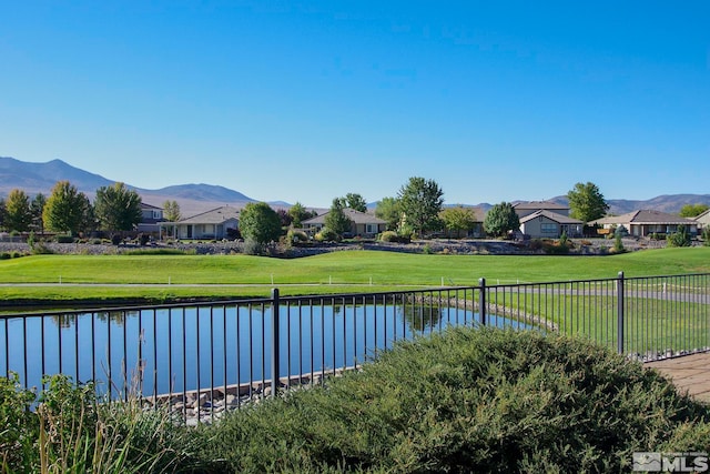 property view of water with a mountain view