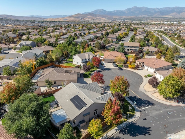 bird's eye view featuring a mountain view