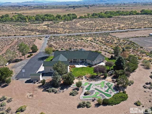 aerial view featuring a mountain view