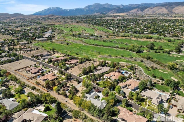 aerial view featuring a mountain view