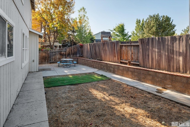 view of yard featuring a patio