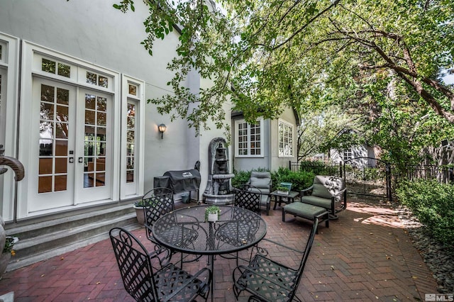 view of patio / terrace with french doors