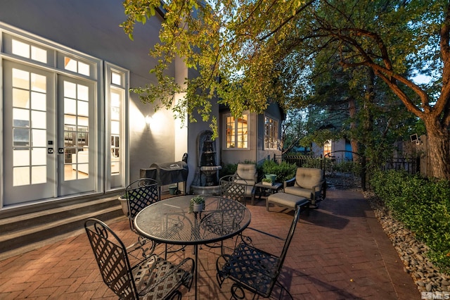 view of patio / terrace with french doors